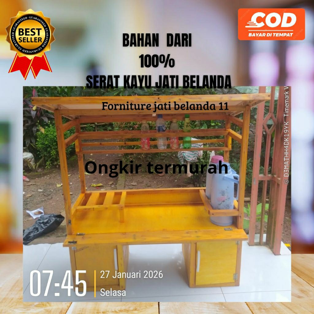 gerobak kopi/gerobak motor phinising cet POLITUR vernis