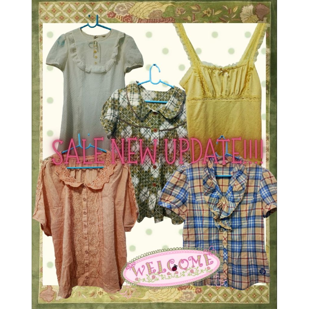 [SALE NEW UPDATE] MORIKEI AXES FEMME CUTECORE COQUETTE KAWAII FLORAL OUTER BABYDOLL CROPTOP SABRINA 