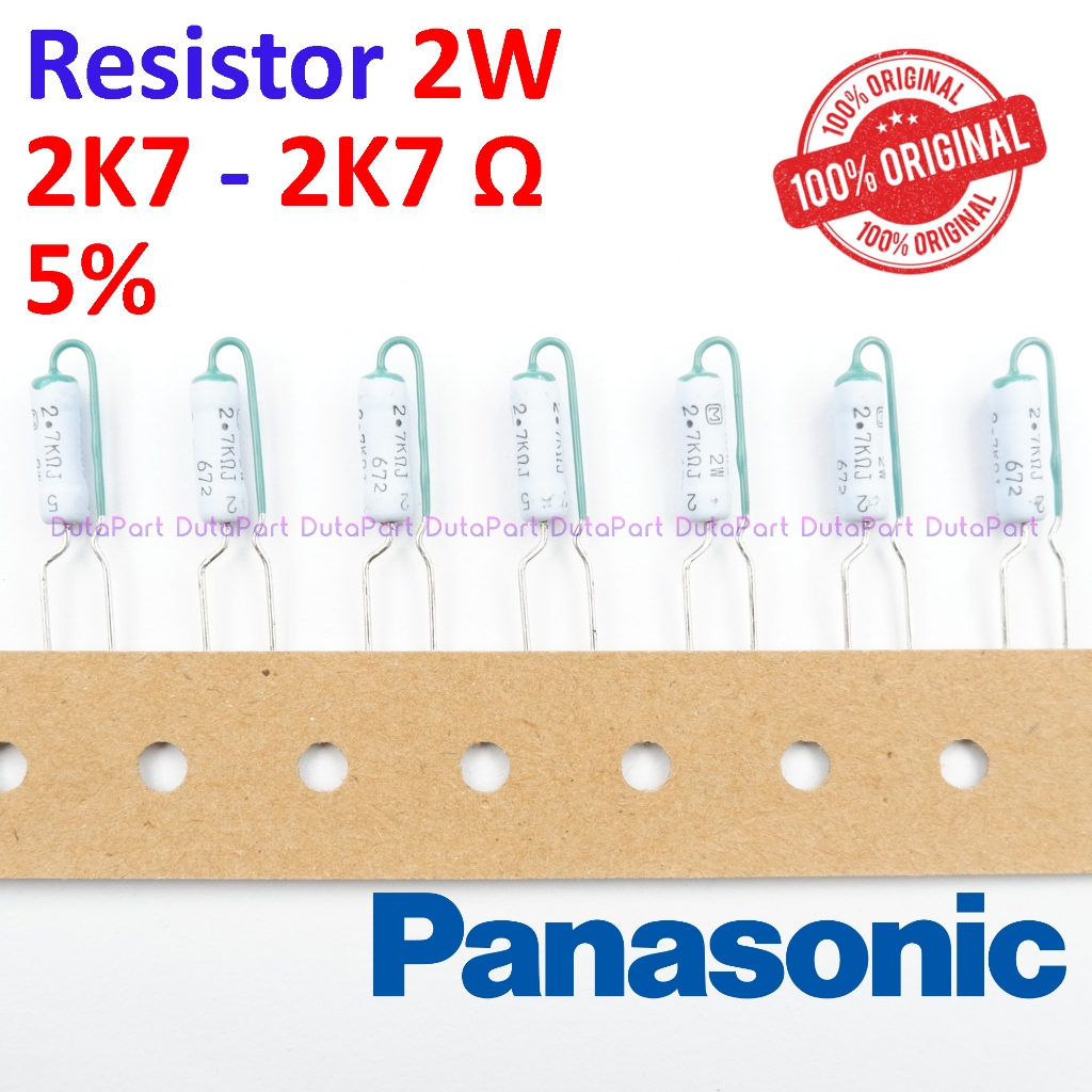 Resistor 2K7 Ohm 2 Watt 5% ORIGINAL PANASONIC 2W 2K7 R HIGH QUALITY