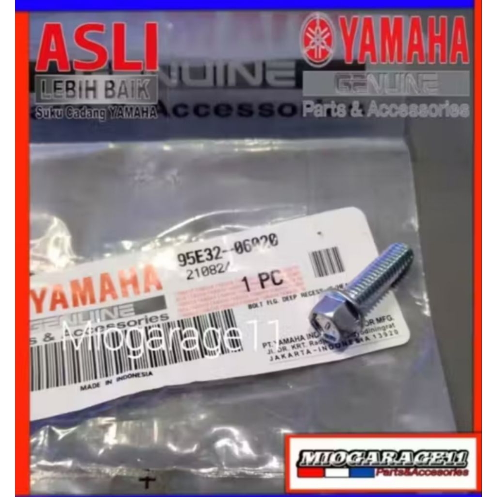 Bolt Flange Baut Cover Tutup Filter Oli Yamaha Vixion NVL NVA Original 95E32-06020