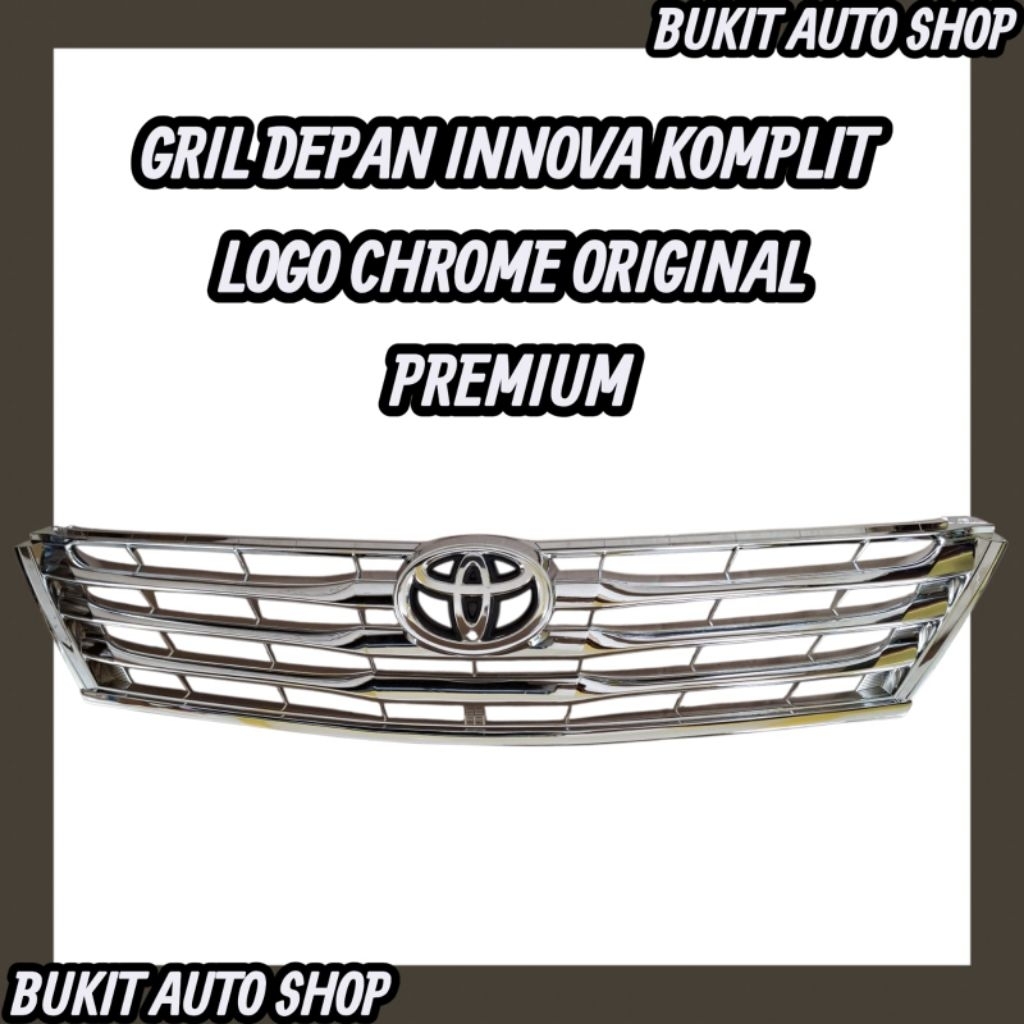 FRONT GRIL INNOVA 2011-2013 KOMPLIT LOGO GRILE DEPAN INNOVA CHROME 2011-2013 ORIGINAL
