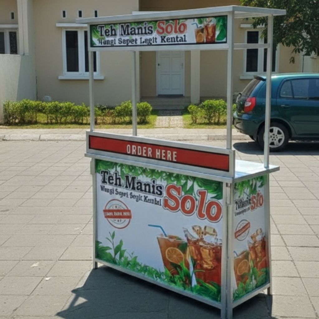 Booth Portable / Meja Jualan - Es Teh Solo
