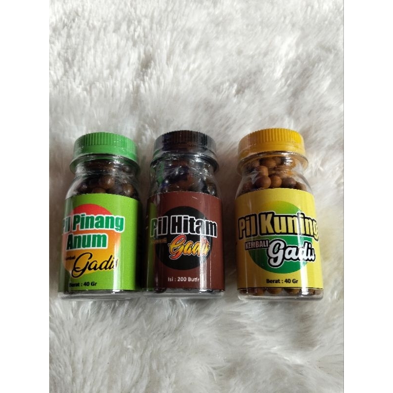 pil pinang Anum+pil kuning+pil hitam