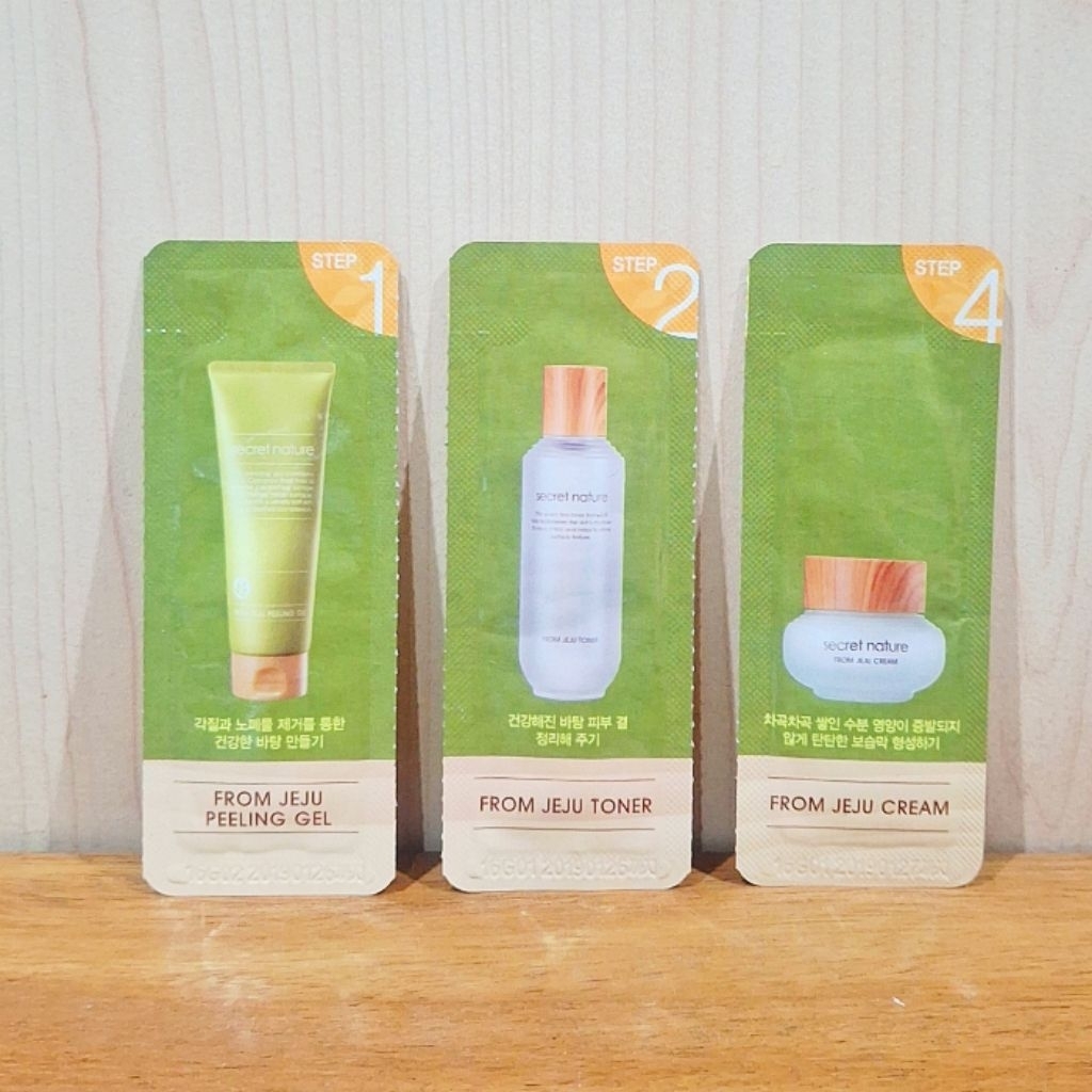 Jutanhak Secret Nature From JEJU Peeling Gel, Toner, Cream Korea - Sample/sachet