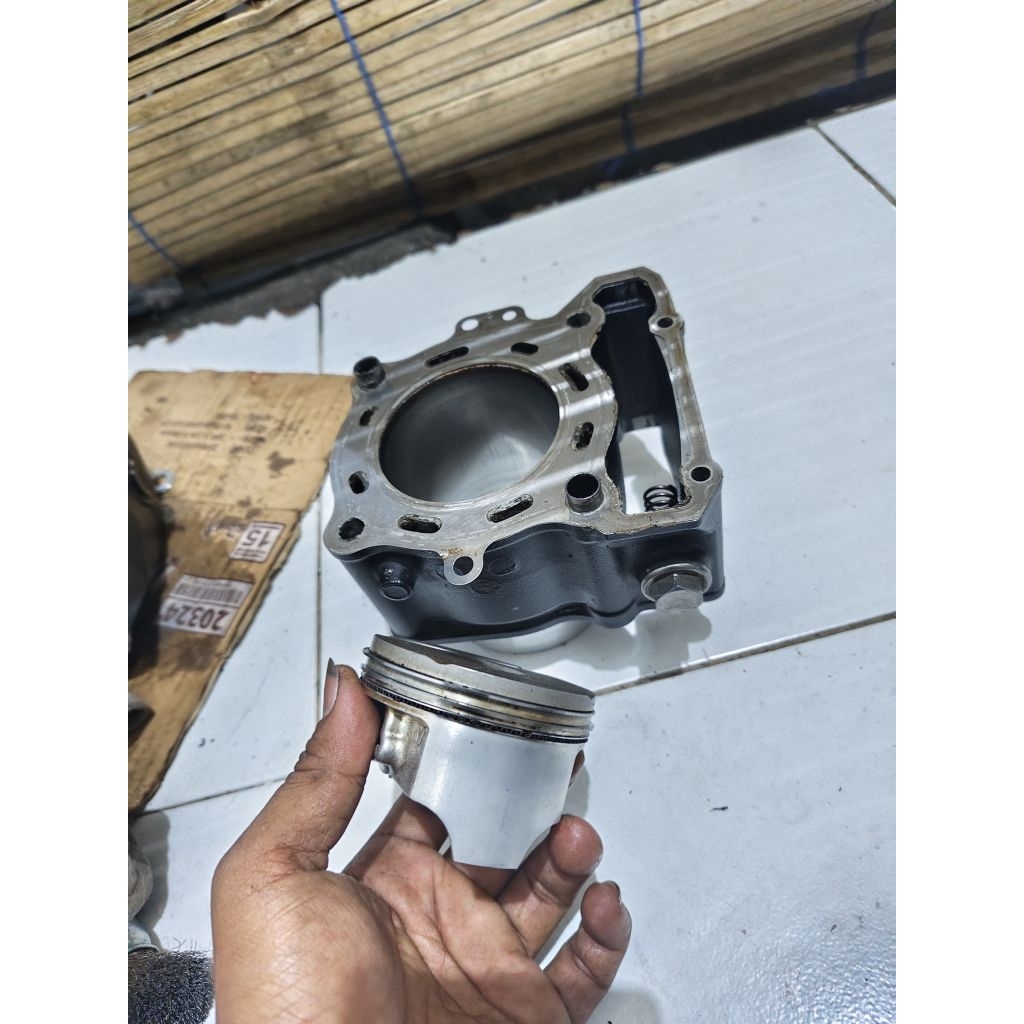 Blok + piston ninja mono 250SL/Z250SL original copotan
