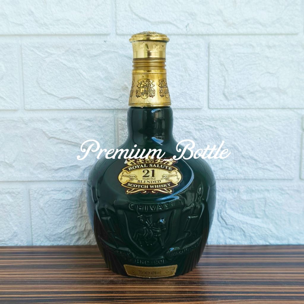 Botol Kosong Royal Salute 21 Years Emerald Flagon Old 700ml