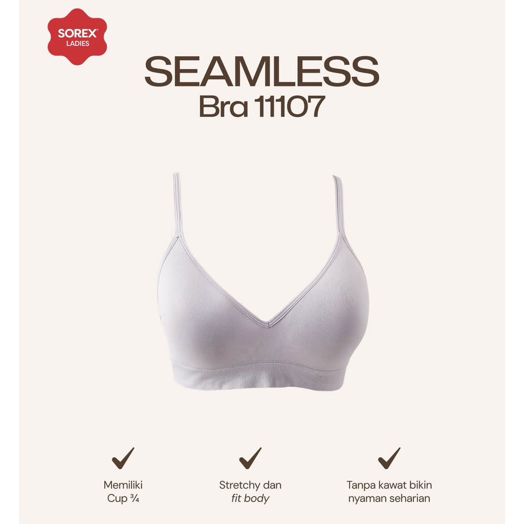 Bra Sorex 11107 | Bra Sorex Tanpa Kawat | Bra Sorex Kait 2 | Bra Sorex Busa Tipis