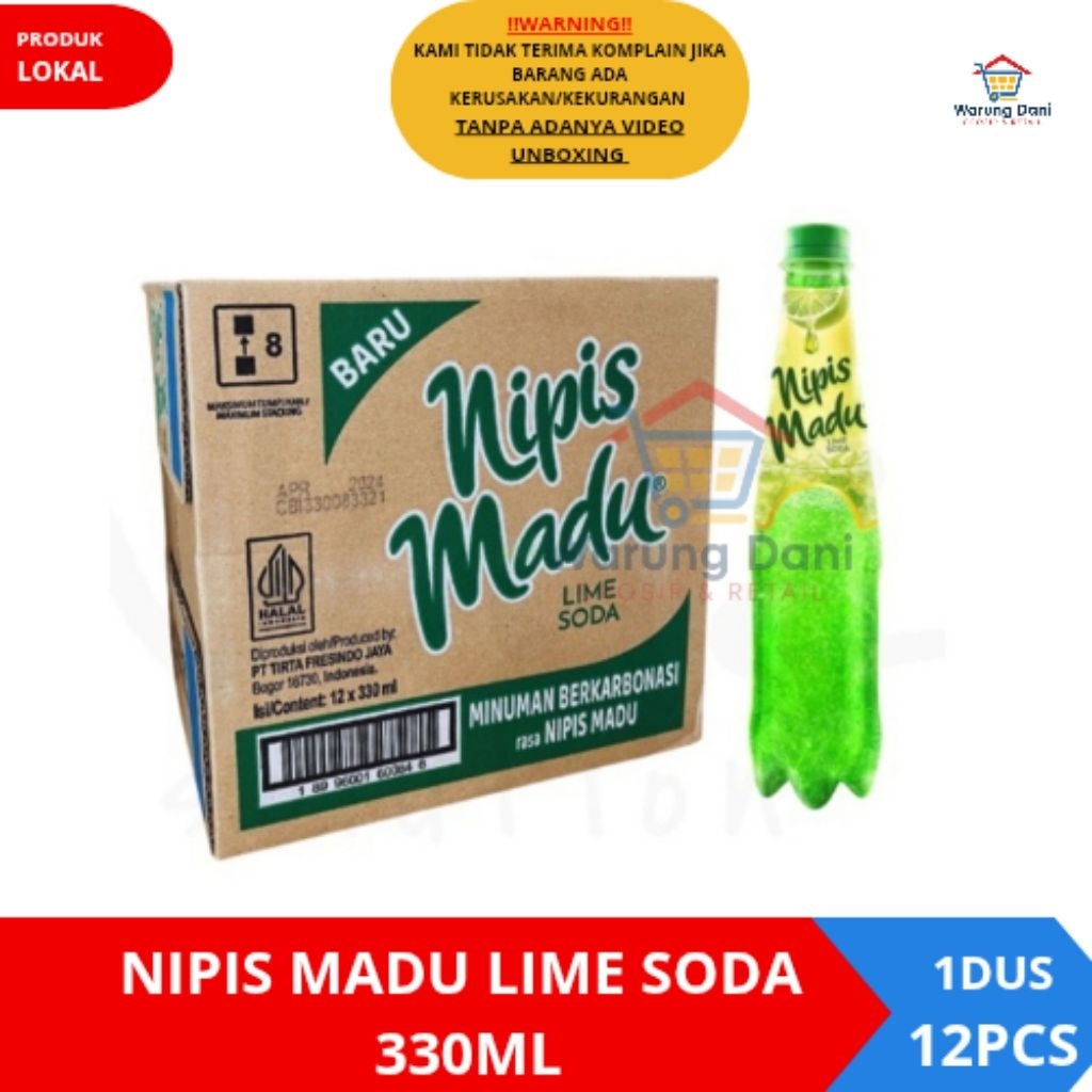 Nipis Madu Lime Soda Minuman Jeruk Nipis Madu 330ML - 1Dus