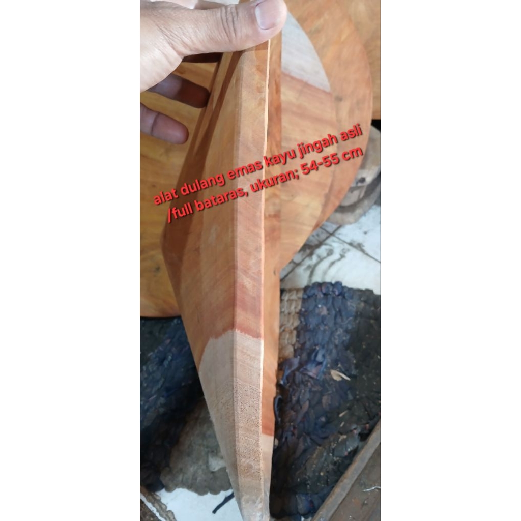alat dulang emas kayu jingah asli 54- 55 cm, tinggi 12 cm