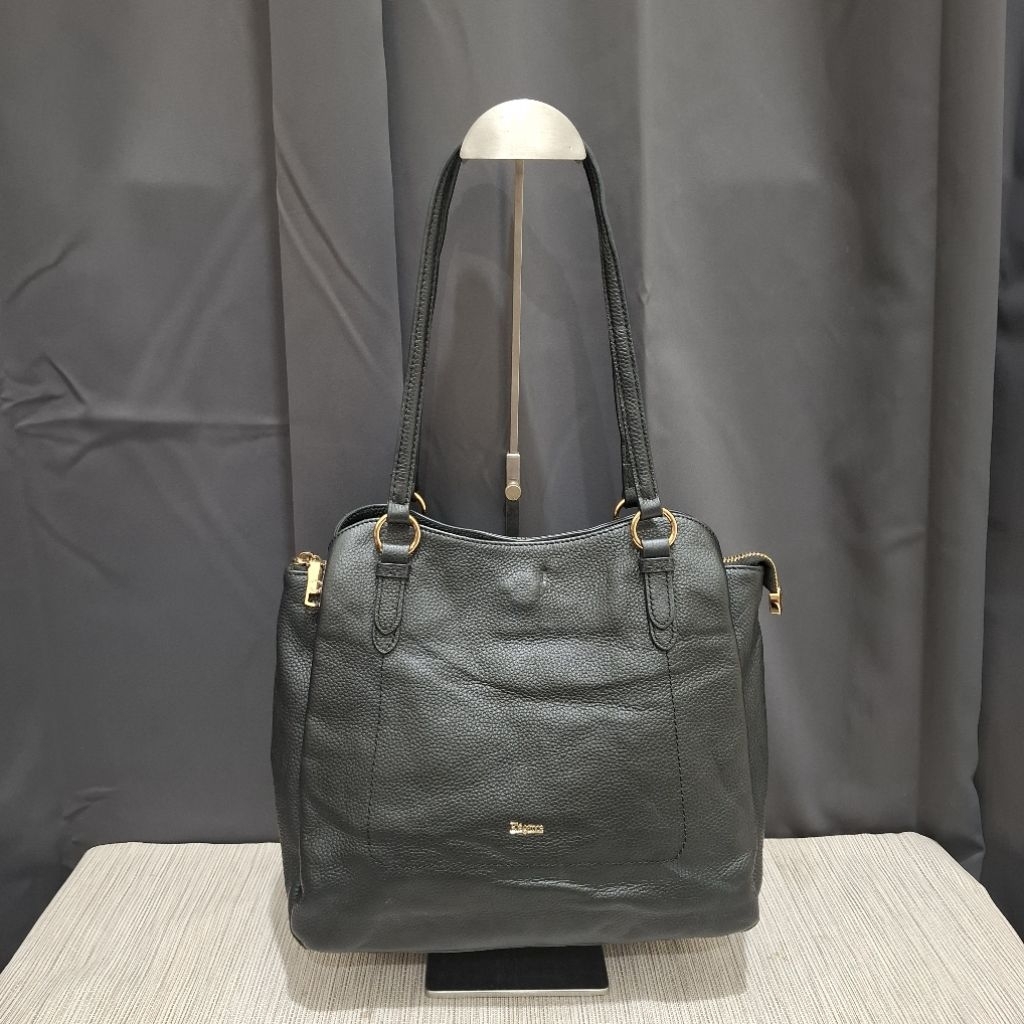 Elegance Totebag Kulit Asli in Black