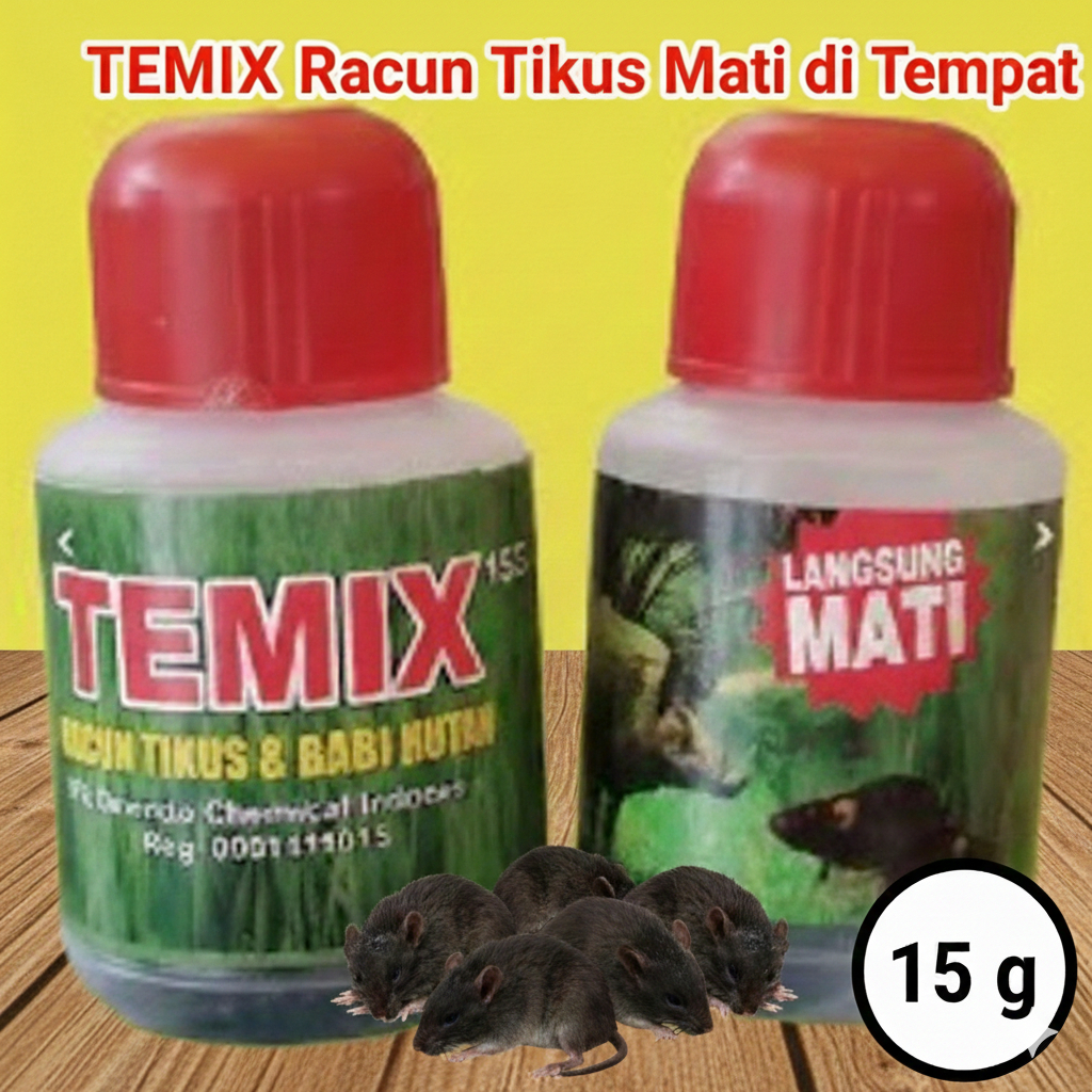 TEMIK BLACK  Racun Tikus dan Celeng mati kering 15g
