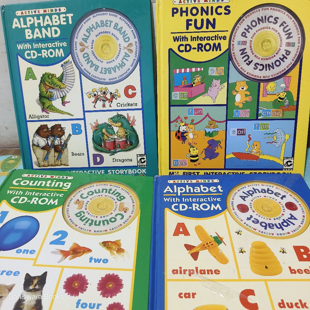 Buku Active Minds My First Interactive Storybook Alphabet, Counting, Phonic