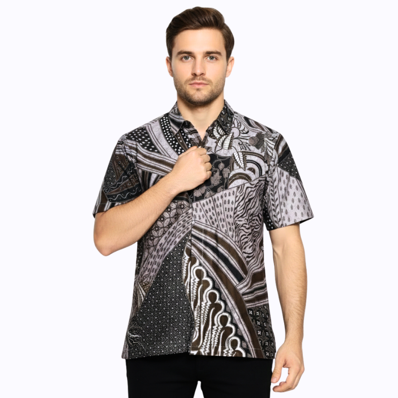 Kemeja Batik Pria - Bhatara Batik Allen - Atasan Kemeja Batik Lengan Pendek