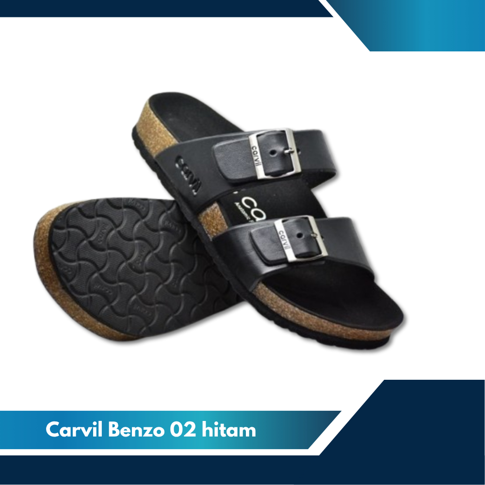 Sandal Carvil Romeo Benzo 02 Sandal Kulit Asli / Sandal Kulit Pria Carvil