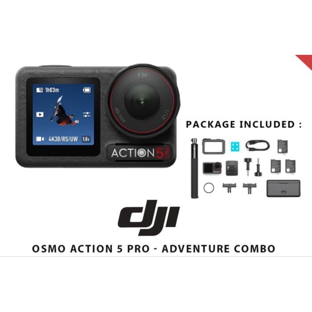 DJI Osmo Action 5 PRO Action Camera Adventure Combo Kamera Pocket Original Bekas Garansi resmi sampa