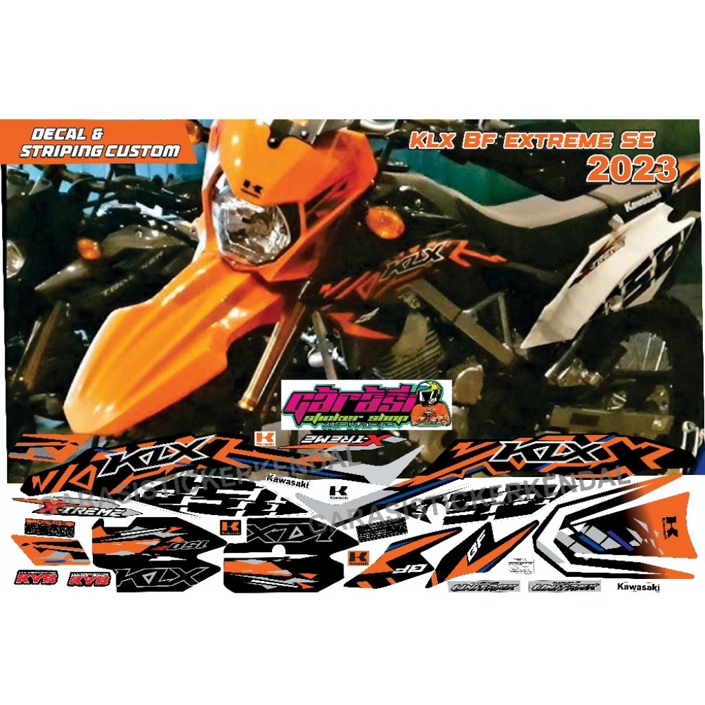 Striping KLX BF extreme 2023 stiker klx bf 150 2023