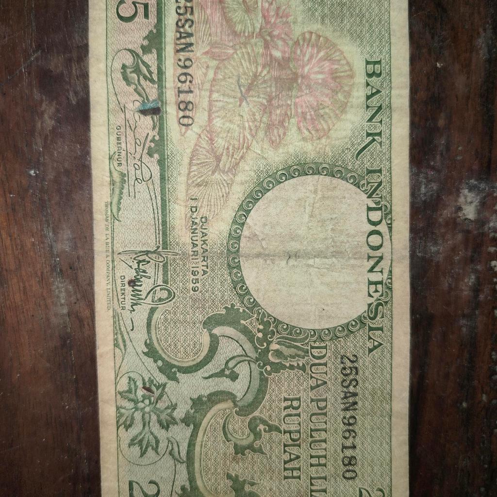uang kuno 25 rupiah tahun 1959