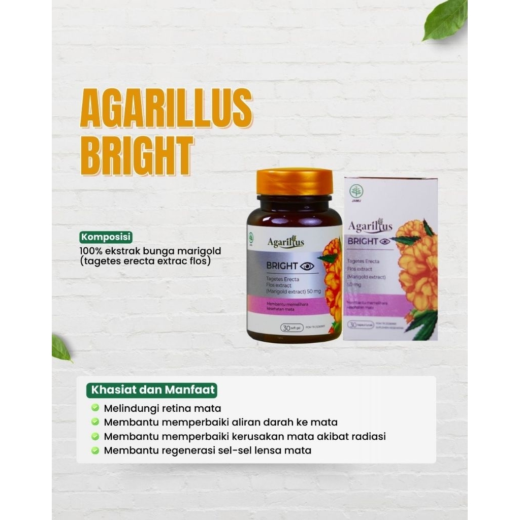 Agarillus bright kesehatan mata free susu etawa original