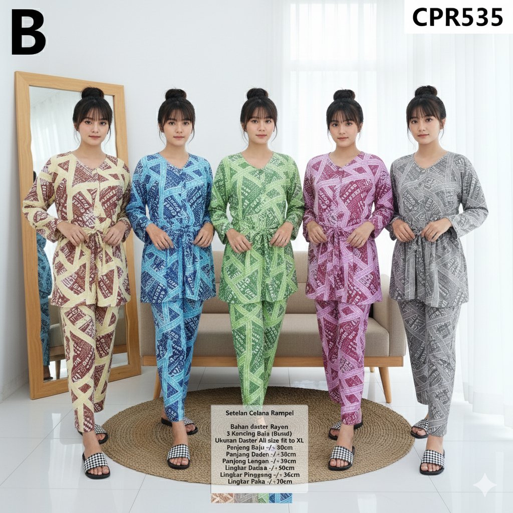 [ CPLP / CPR / CPRJ ] GROSIR SETELAN CELANA PANJANG LENGAN PANJANG / DASTER RUMAHAN / DASTER REMAJA 