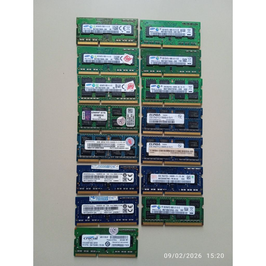 RAM Laptop SODIMM DDR3/DDR3L 4 GB PC12800/10600/8500 Dual Chanel / Single Chanel