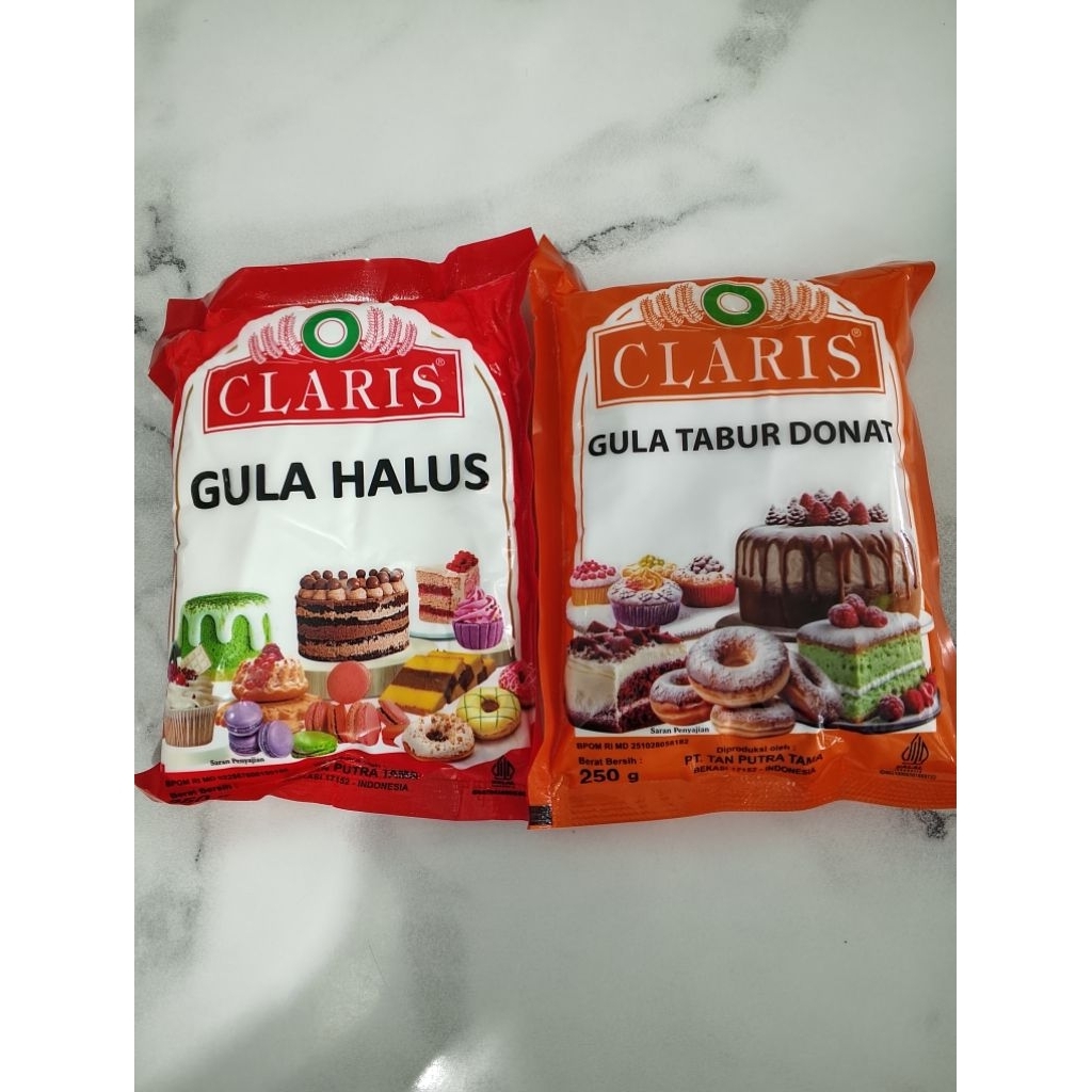 GULA HALUS CLARIS 250GRAM / GULA DONAT CLARIS 250GRAM / CLARIS GULA HALUS / CLARIS GULA DINGIN