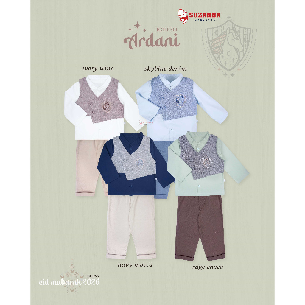ICHIGO Setelan Panjang Lebaran Vest Boy Ardani - Baju Raya Cowok