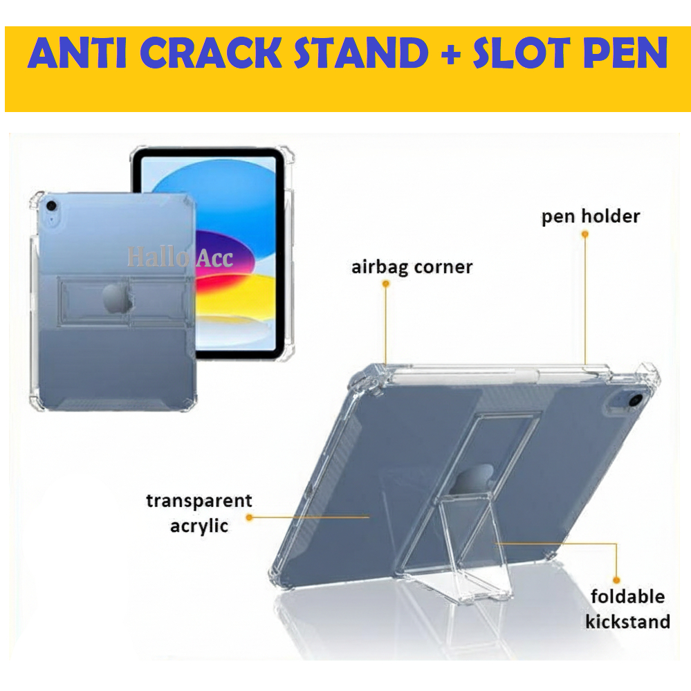 Casing Ipad Gen 11 2025 / Case Ipad Gen 11 11 Inch Anti Crack Stand Silikon Clear