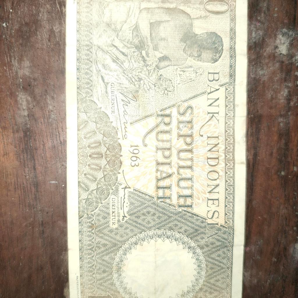 uang kuno 10 rupiah tahun 1963