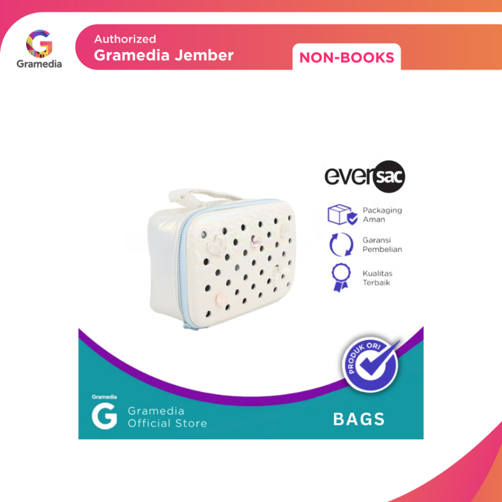 Eversac Lunch Bag Pearl Silver With Charm Slot