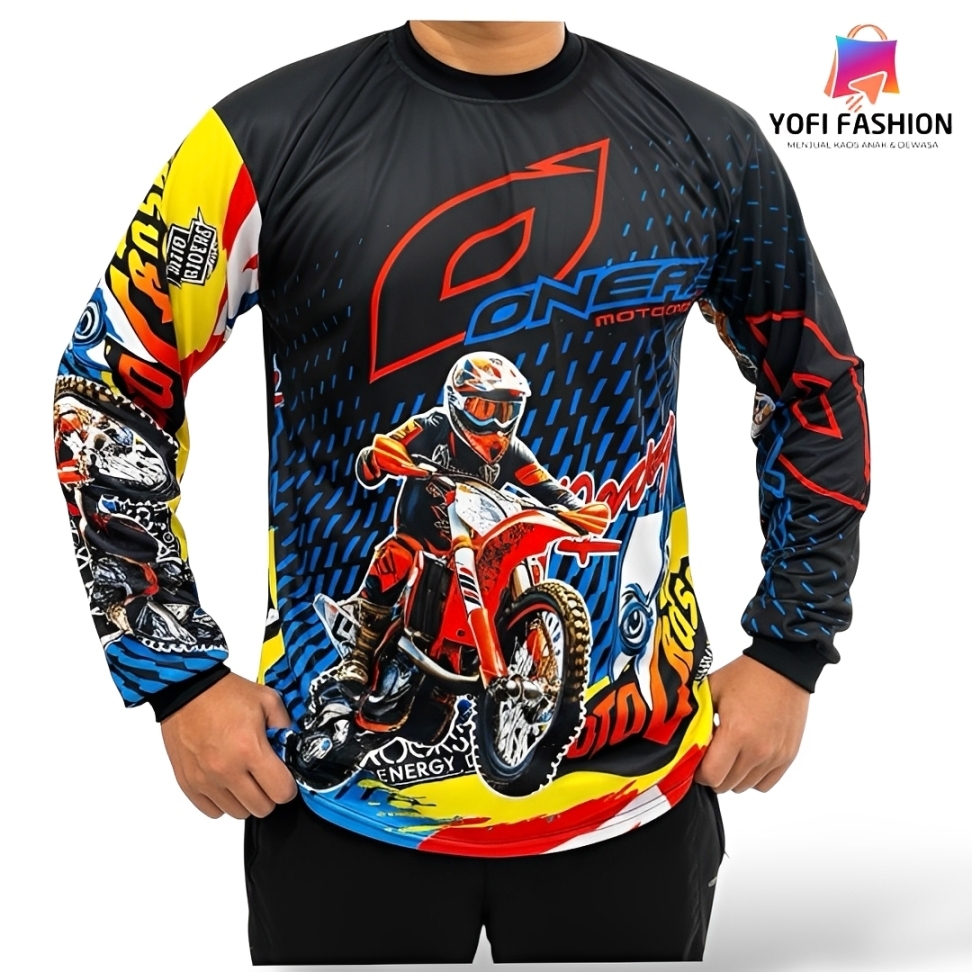 Jersey Balap Motor Cross baju trail kaos balap motor KLX