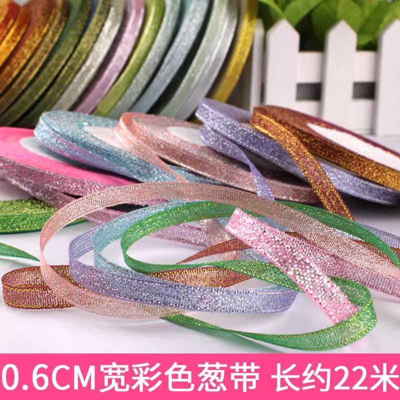 Pita Metalik Gold Silver - Pita Emas Silver - Glitter Emas -  Glitter Silver