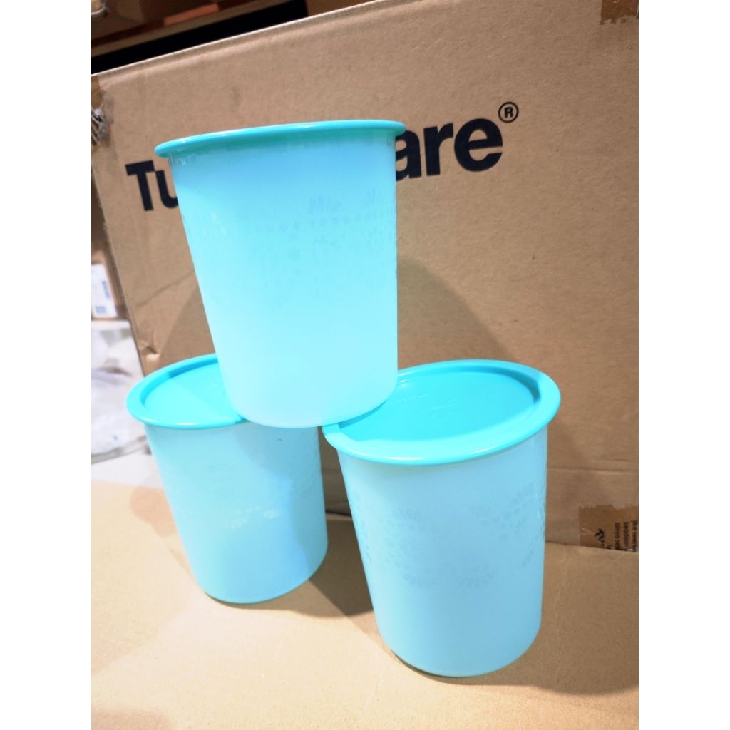 Medium Mosaic canister 1.9Liter 3Pcs tupperware warna TOSCA