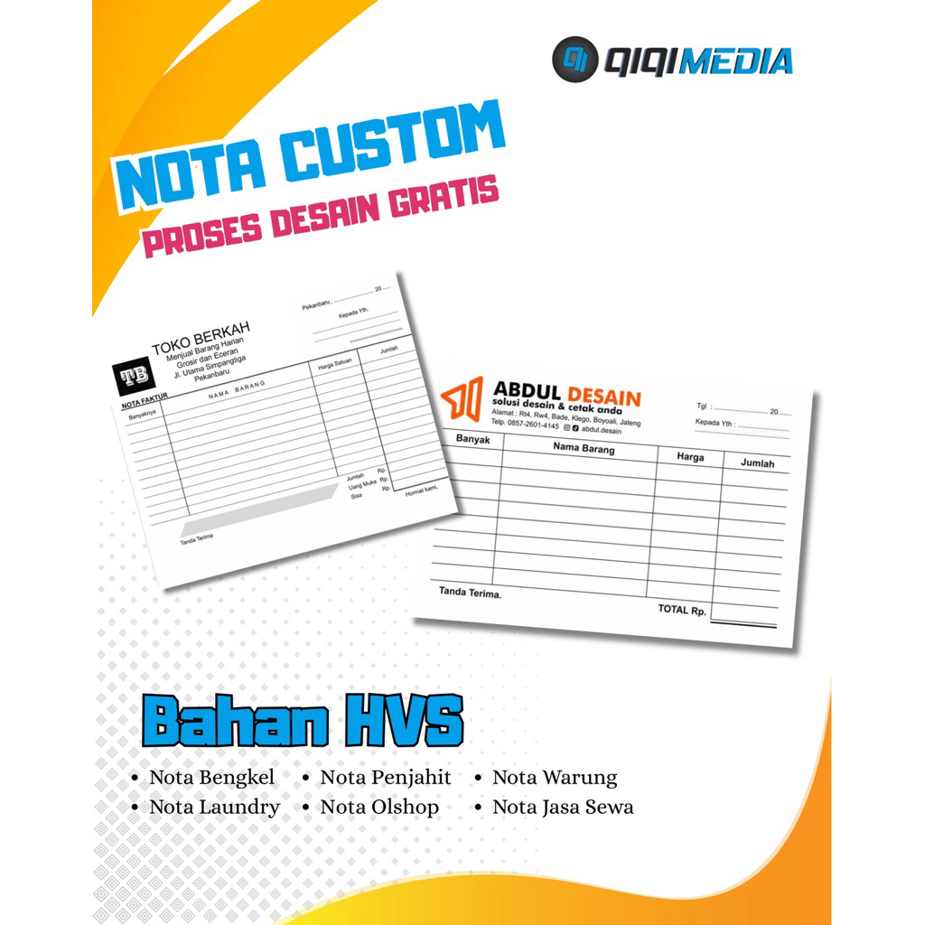 Nota Custom Satuan