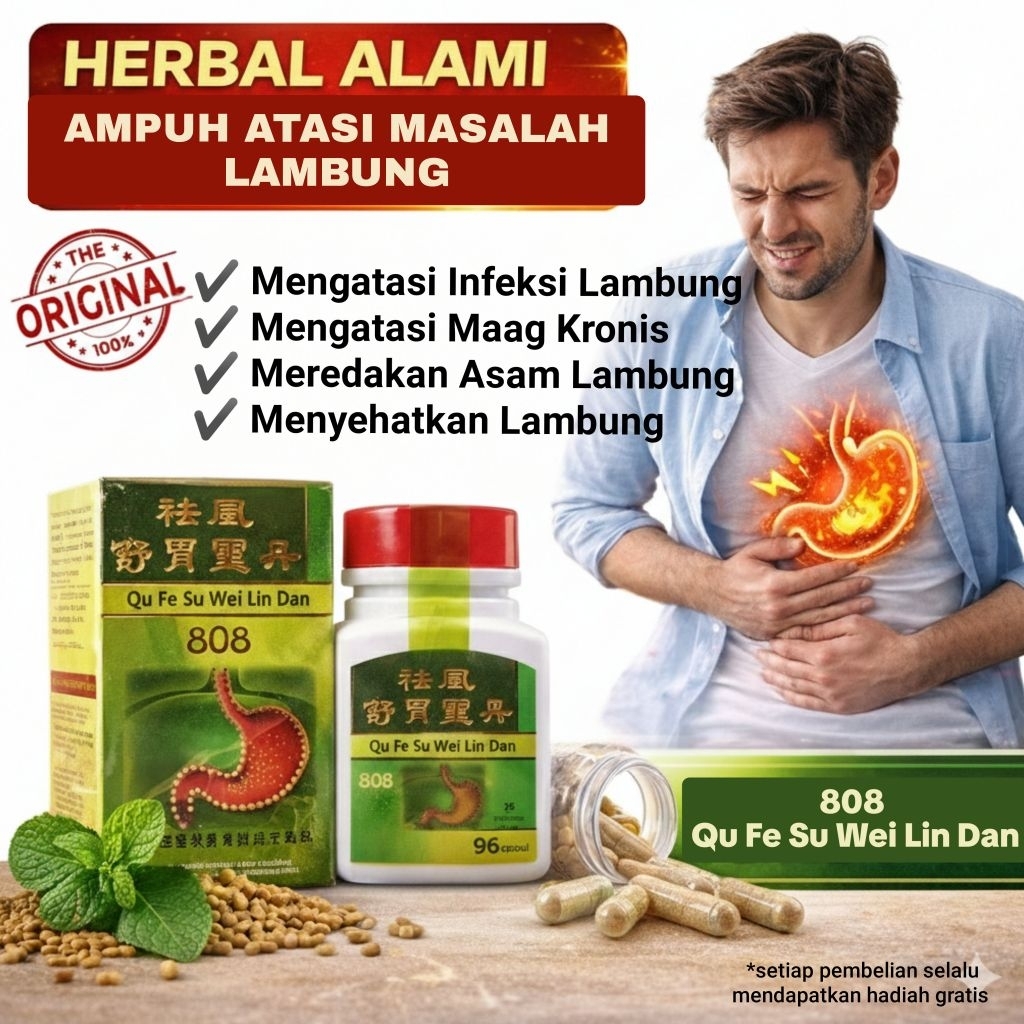 808 Qu Fe Su Wei Lin Dan Obat Lambung Herbal Cina – Atasi Maag Akut Kronis, GERD, Asam Lambung Naik