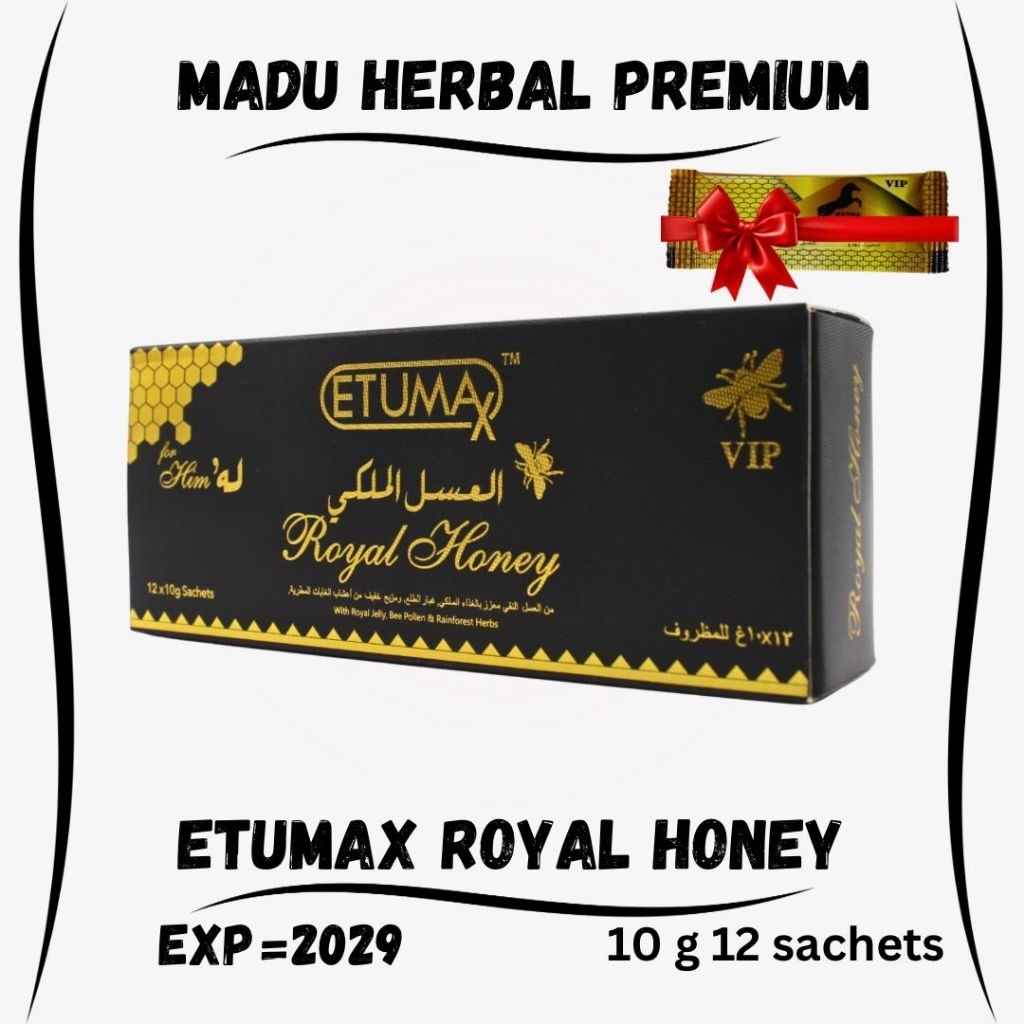 madu Etumax Royal Honey Original Box 12 Sachet EXP 2029