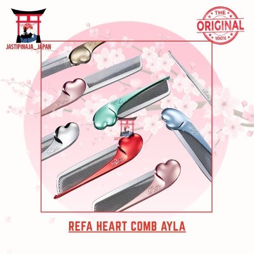 ReFa HEART Comb Ayla All Colors and Varian, Silky, Chrome, 100% Original