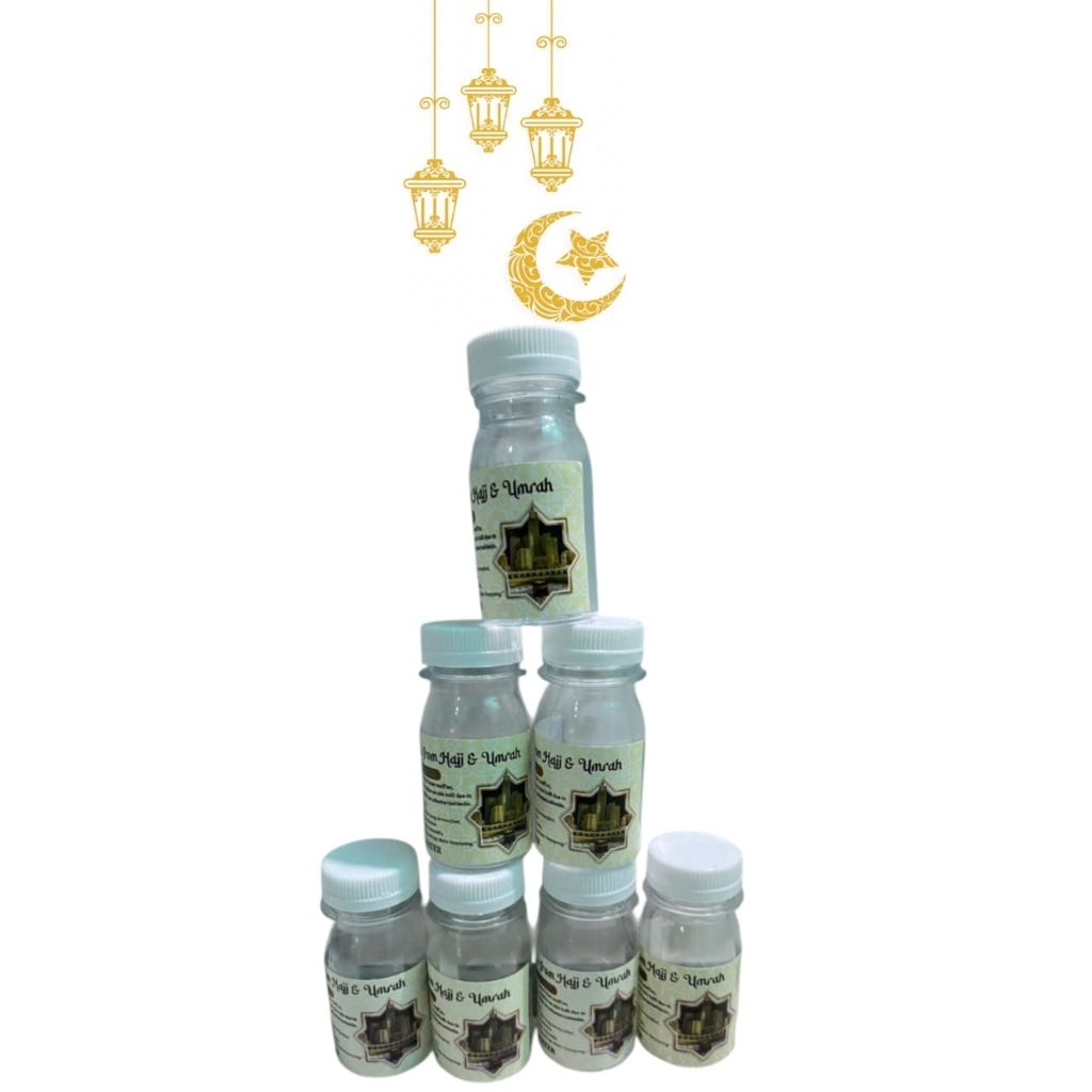 botol kosong air zam zam 30 ml ( kecil ) kemasan 25 pcs
