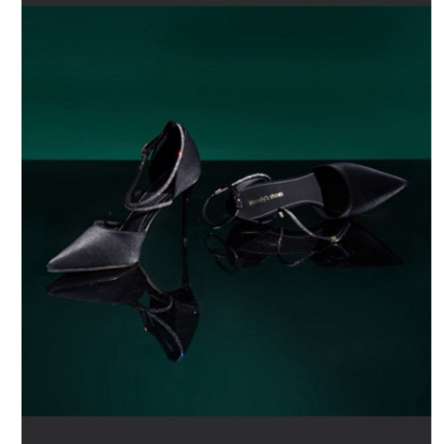 mandy heels hitam pesta wanita