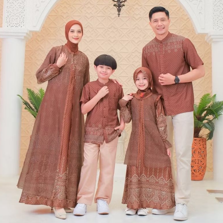 KEKE MEDINA SERIES TERRACOTTA Family Set Sarimbit Keluarga 2026 Gamis Koko
