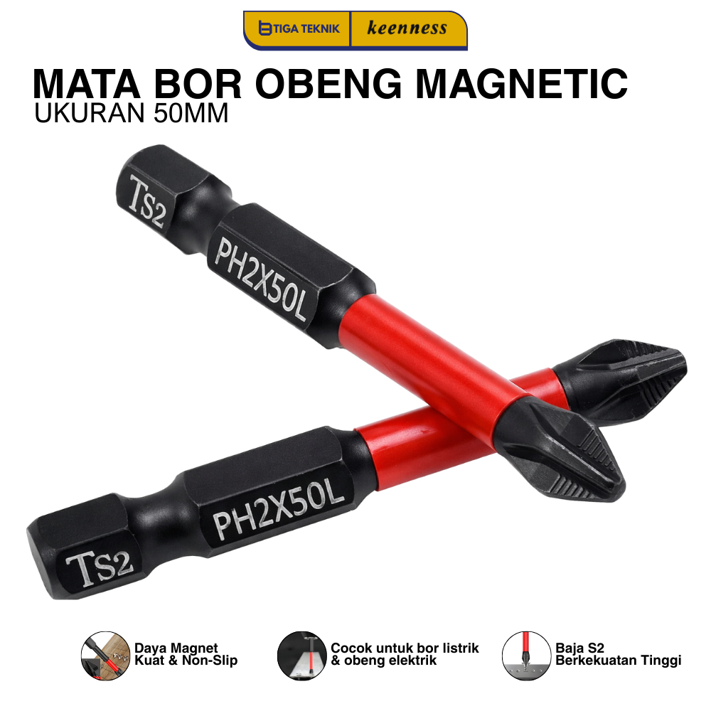 Mata Bor Obeng Anti Slip Magnetic Drill 25-150mm – Set Mata Obeng Magnetic Screwdriver Bit