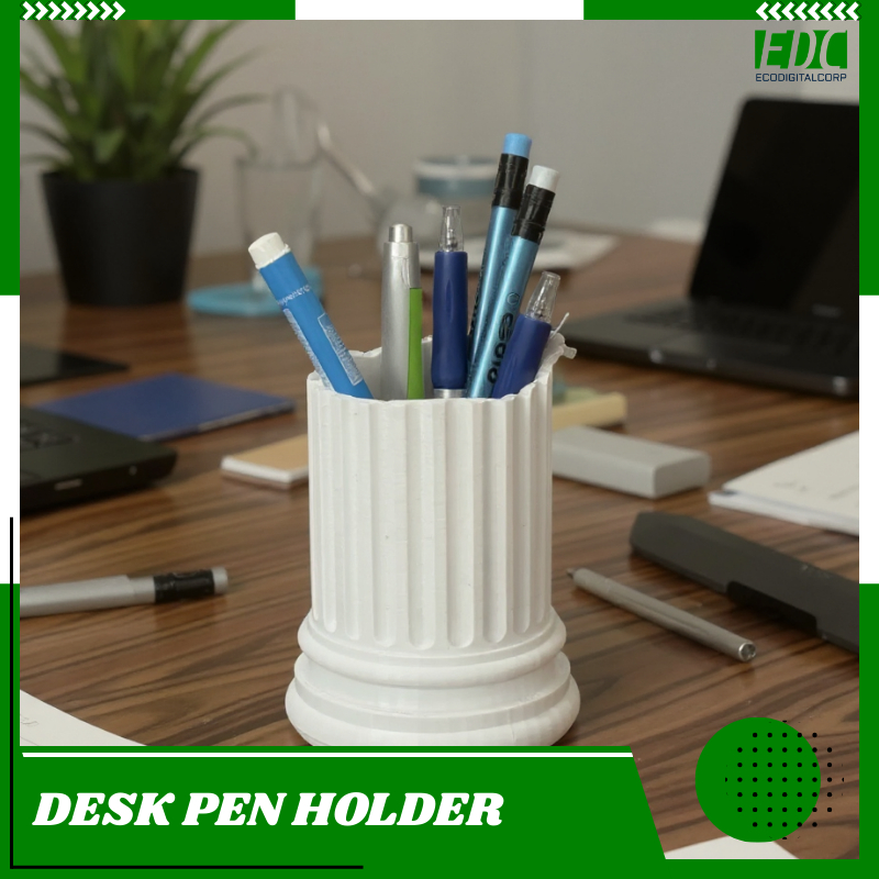 Desk Pen Holder Tempat Pensil Pulpen Meja Model Desain Tiang Bangunan Romawi Roman Aestetik Aestheti