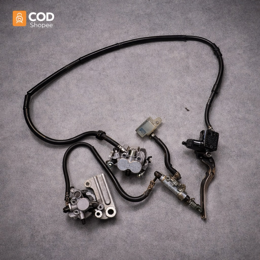 Rem Set KLX Original Kawasaki Ori Copotan Lengkap – Kaliper, Master, Selang