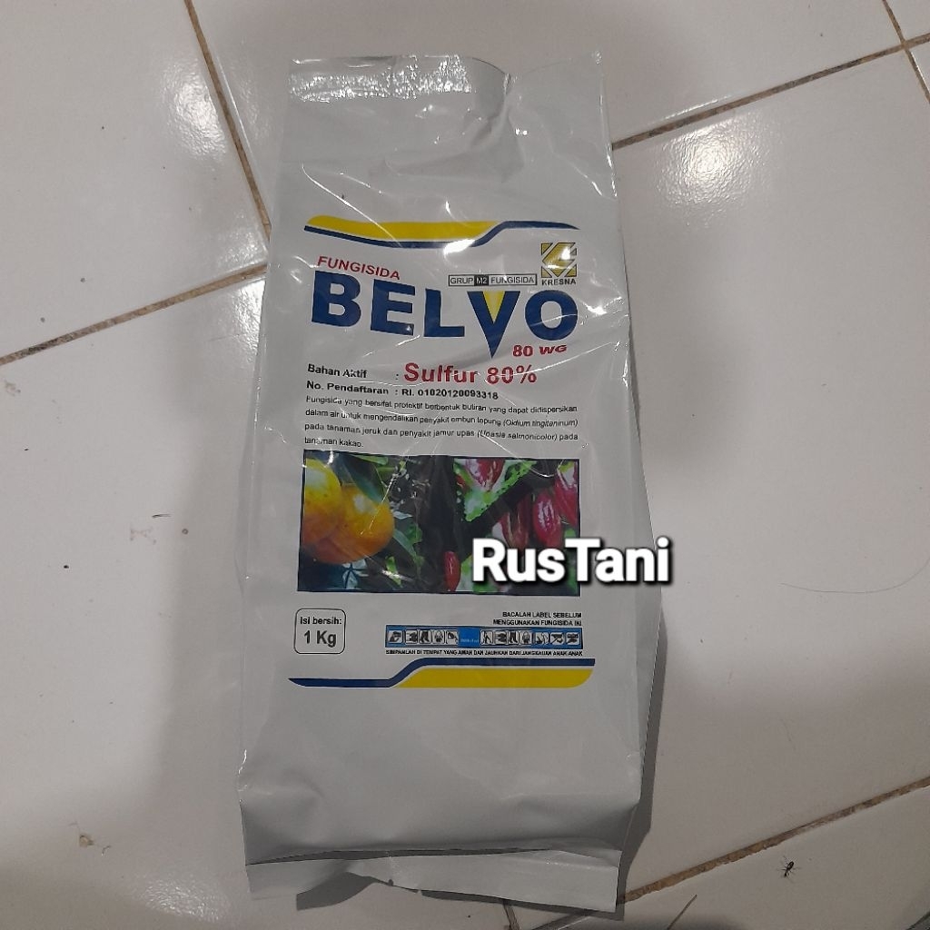 Fungisida BELVO 80WG 1Kg Bahan aktif : Sulfur 80%
