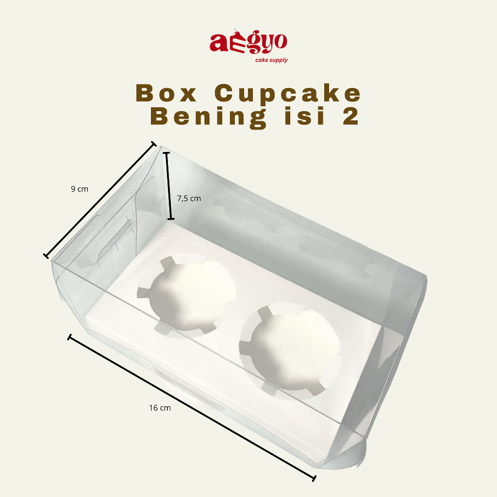 Cupcake Box Muffin Box/ Box Mika Cup cake / Kotak Cupcake Mika Transparan