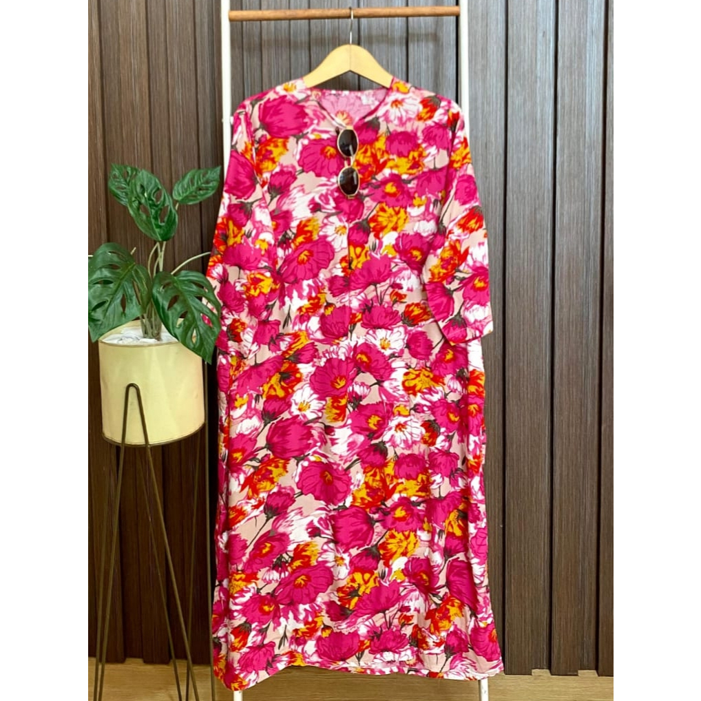 daster gamis lengan panjang remaja fashion wanita lebaran