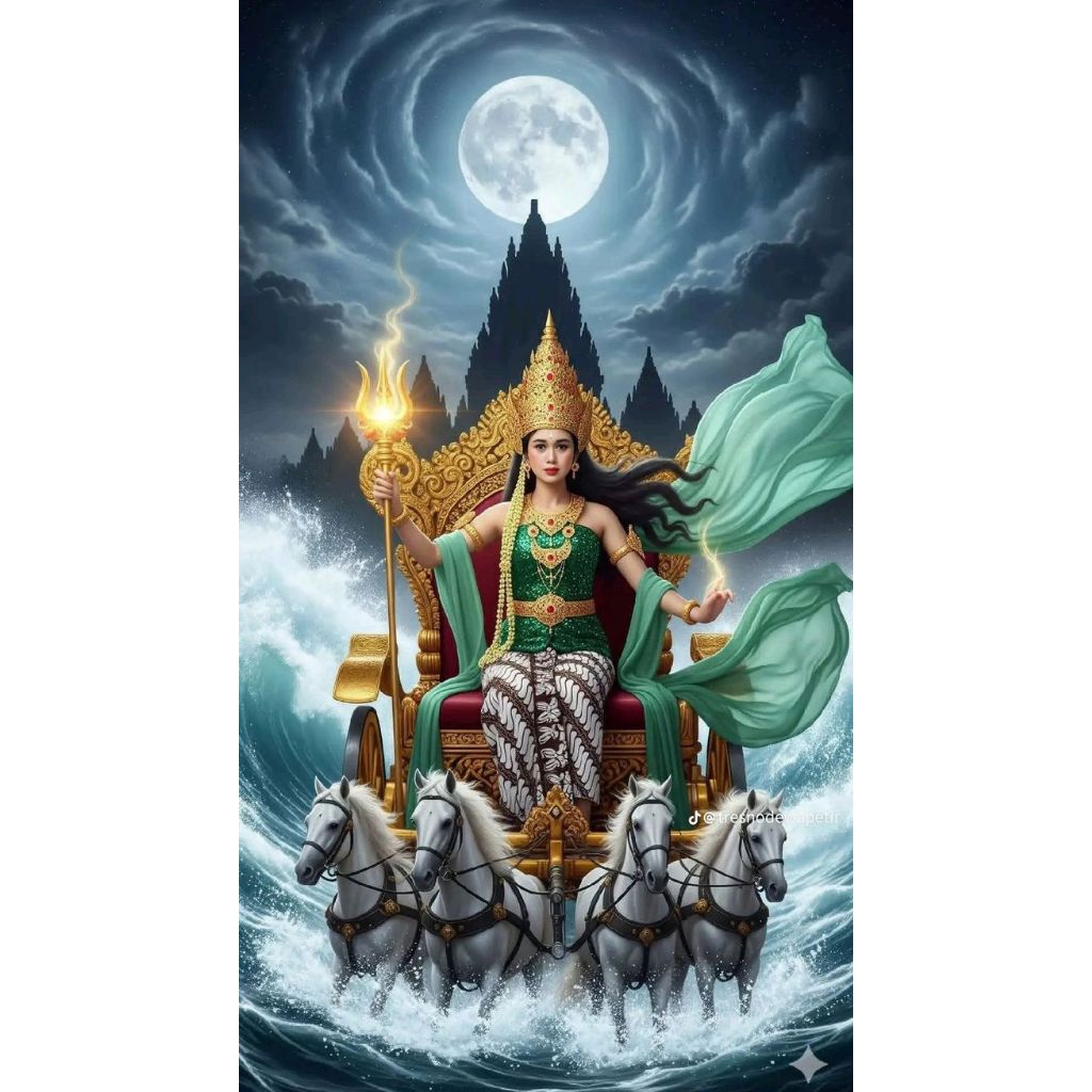POSTER CETAK, NYI RORO KIDUL, Hiasan dinding, Lukisan cetak, Tanpa bingkai