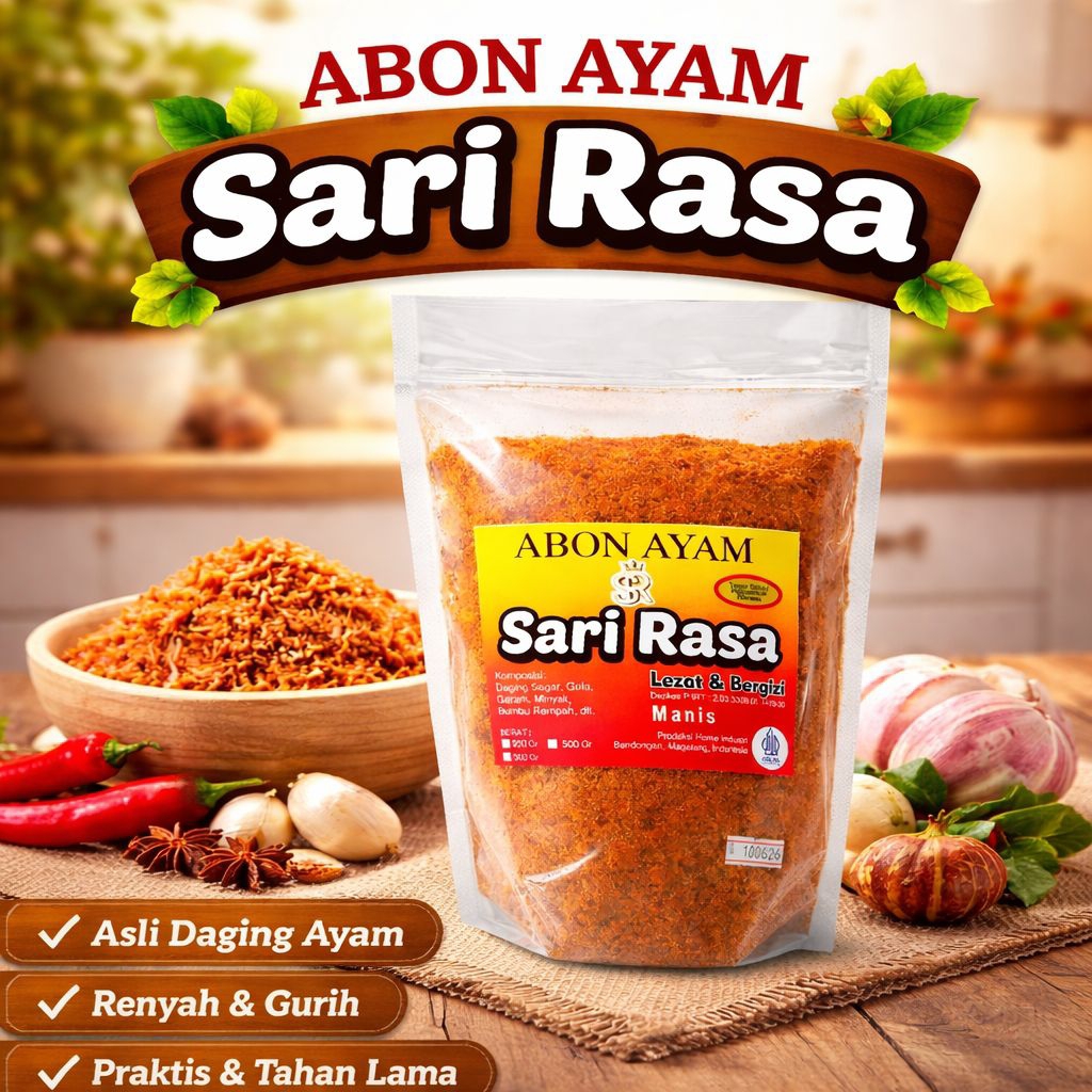 Abon Ayam Original 1kg | Abon Ayam Gurih Homemade | Abon Ayam Premium Tanpa Pengawet