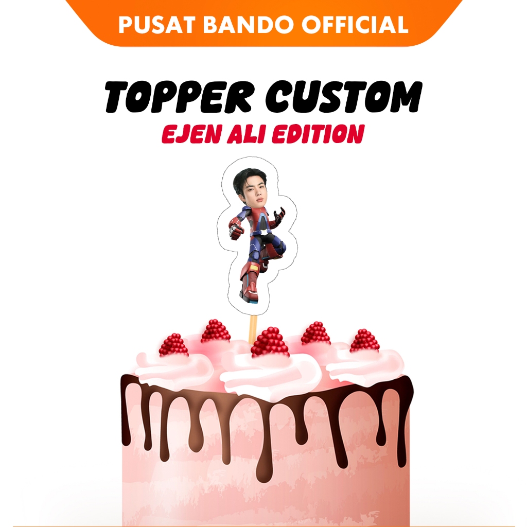 Topper Cake Custom Muka Foto Ultah - Ejen Ali