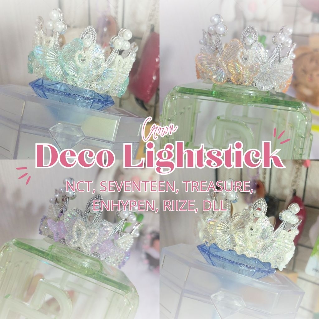 (BESAR) Mahkota Deco Lightstick Kpop Crown LS Hiasan Custom Request NCT WAYV SEVENTEEN TREASURE ENHY