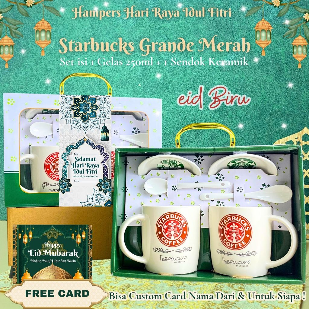 Mug Kopi STARBUCKS DOUBLE GRANDE Tahan Panas FREE Box Ekslusifh Hampers Gelas Cangkir Kopi Aesthetic